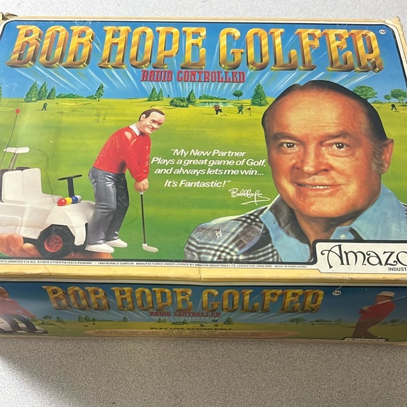 Vintage Bob Hope Golfers W/ Radio Controlled Golf Cart Game  Made in Hong Kong - Picture 1 of 8
